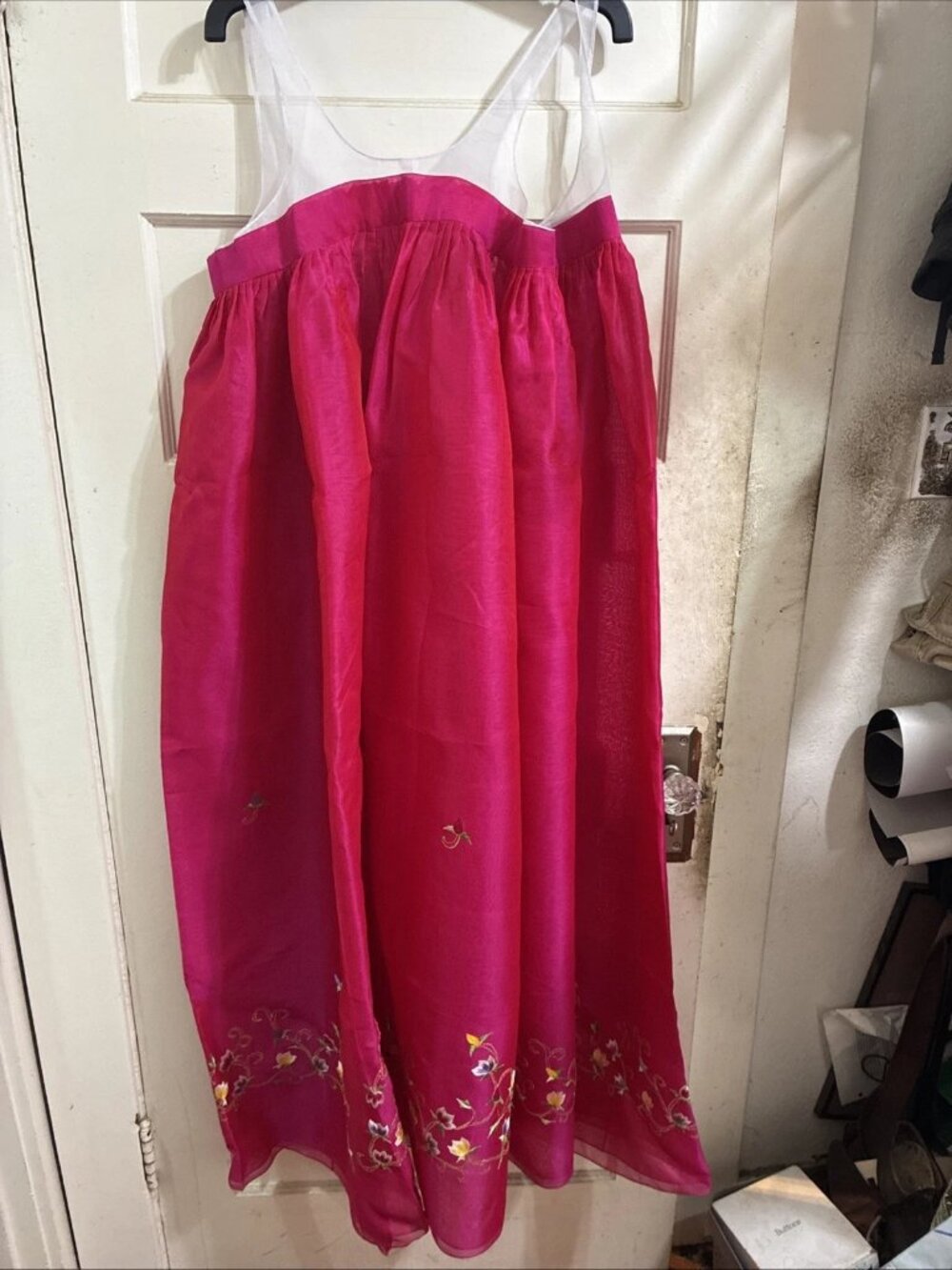 Korean Hanbok 4 Piece Traditional Dress Set Jeogori Chima Undergarments Floral